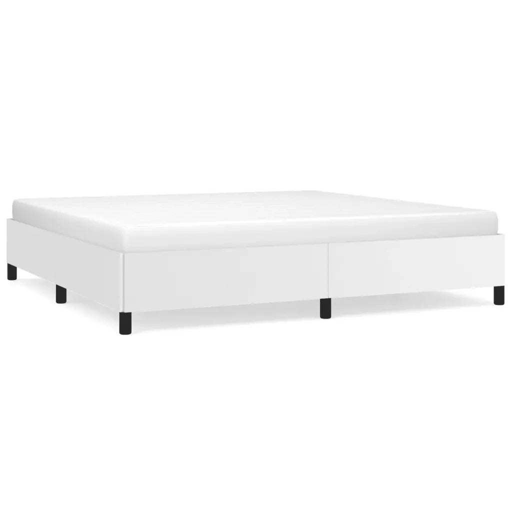 Giroletto-Struttura Letto Bianco 200x200 cm in Similpelle 943187
