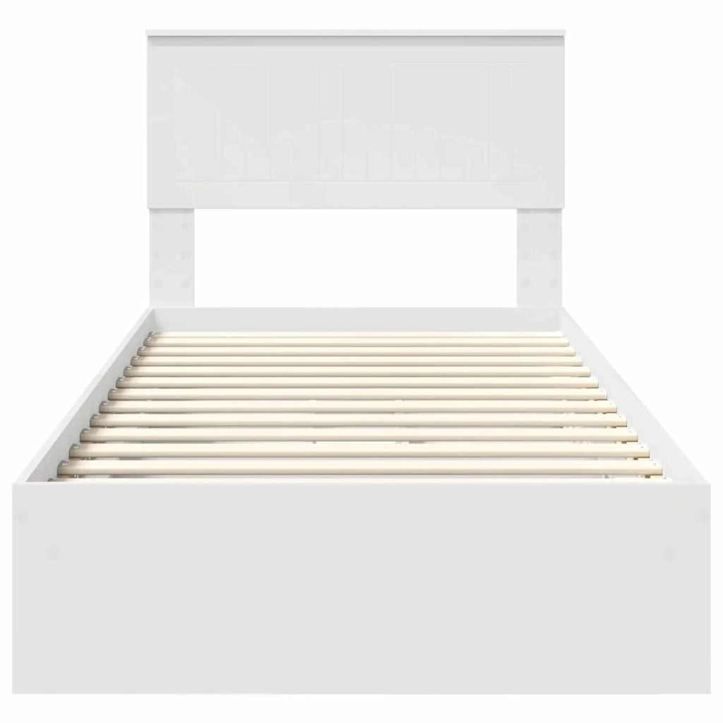 Letto con Contenitore Bianco 90 x 200 cm Legno multistrato 3410833