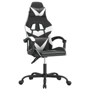 Sedia da Gaming | Sedia da e-sports Girevole Nero e Bianco in Similpelle