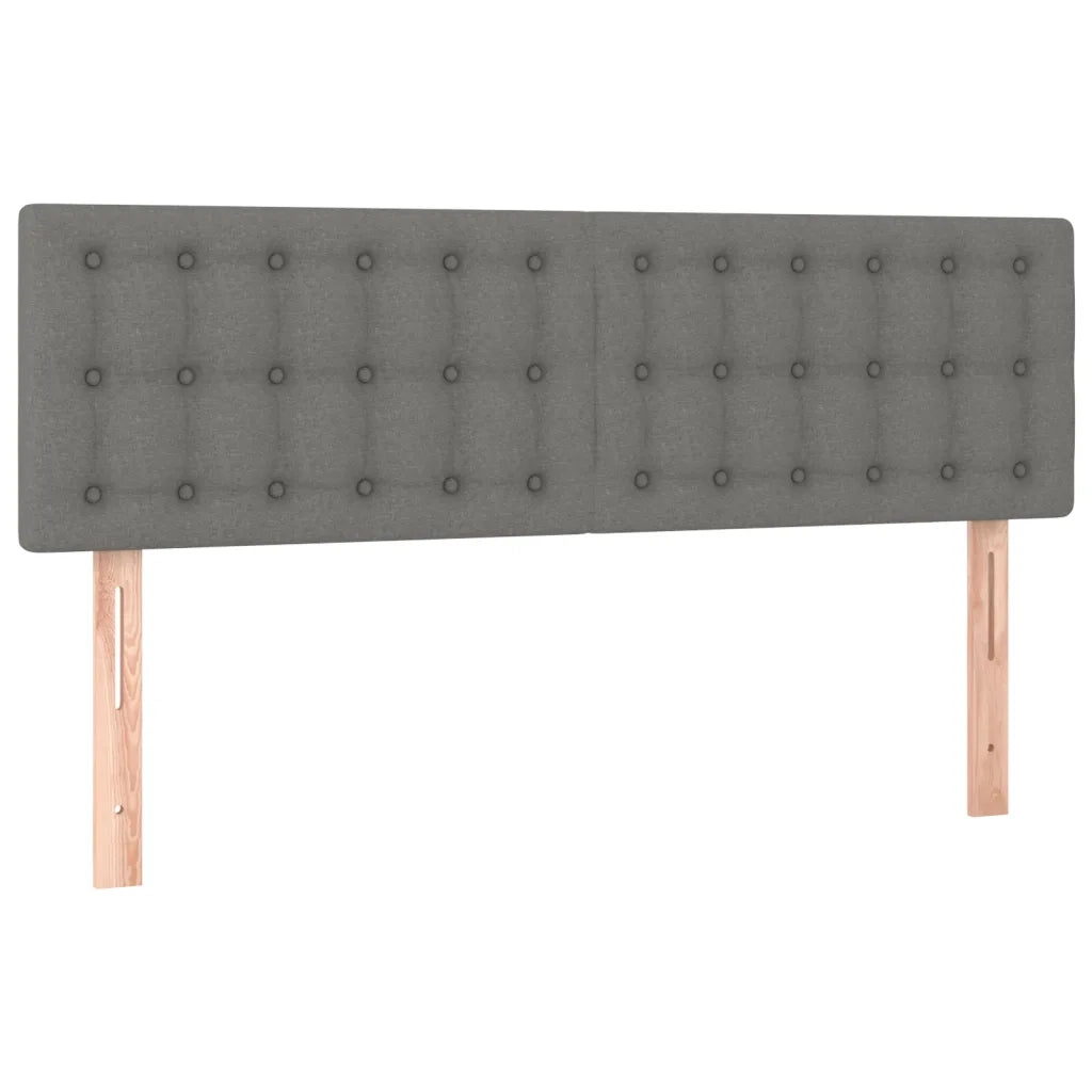 Giroletto a Molle con Materasso Grigio Scuro 140x190 cm Tessuto 3140370
