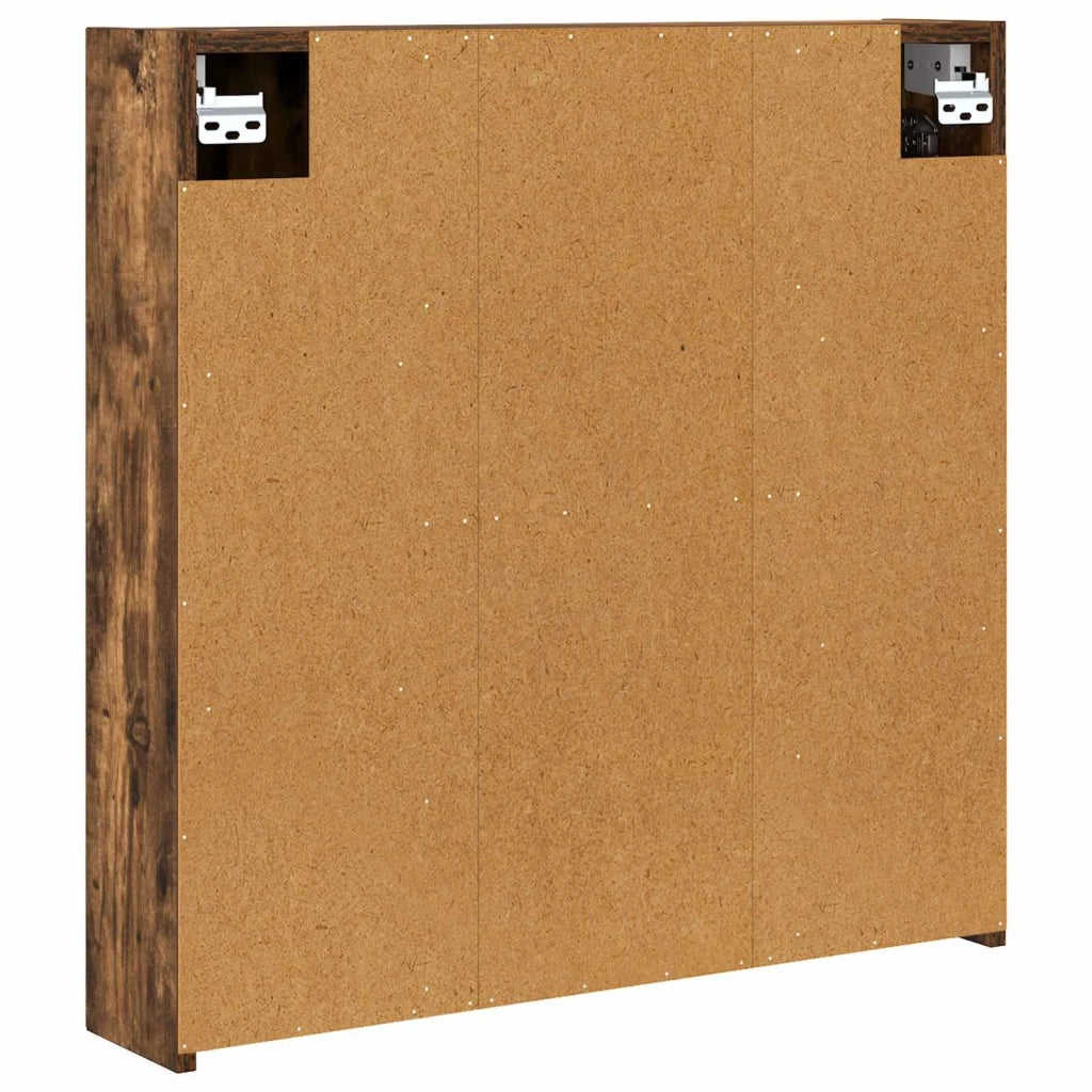 Mobiletto per specchio da bagno Rovere fumé 70 x 14,5 x 70 cm