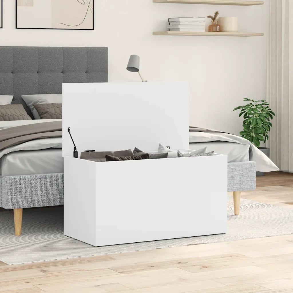 Cassapanca Bianca 84x42x46 cm in Legno Ingegnerizzato cod mxl 49545