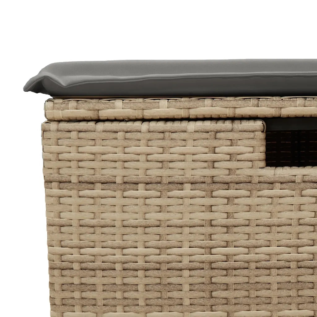 Set Divano da Giardino 4 pz con Cuscini Beige in Polyrattan 3325655