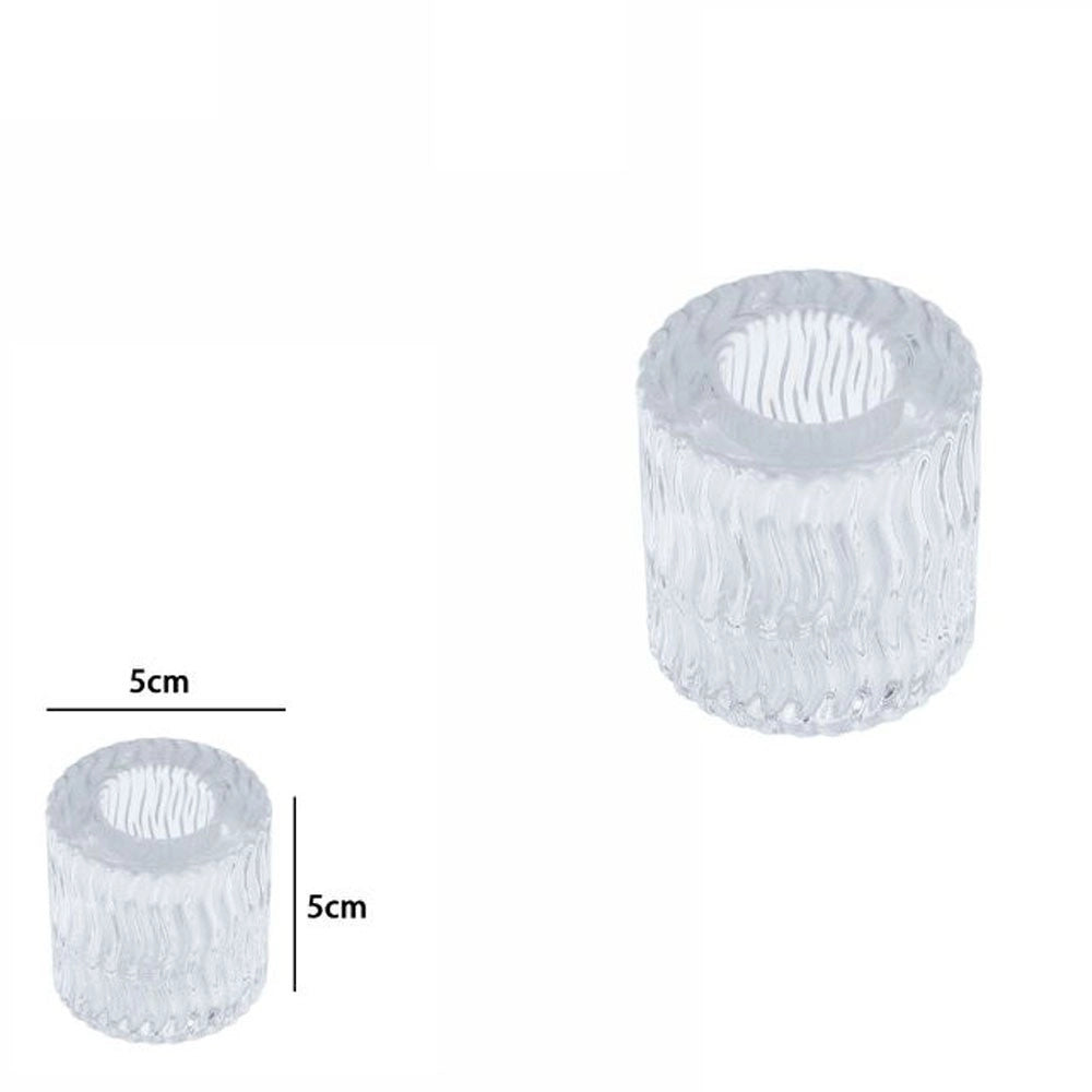Trade Shop - 2 Porta Candela Lanterna Rotondo Bomboniera Matrimonio Decorazione Tea Light 5x5 -