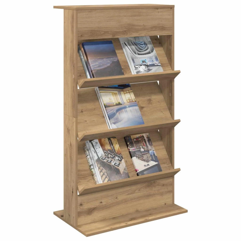 Scaffale per riviste Rovere artigianale 70 x 41 x 126 cm