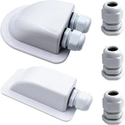 Dakdoorvoer per pannello solare - Cavo per pannello solare - Doppio - Bianco - ABS