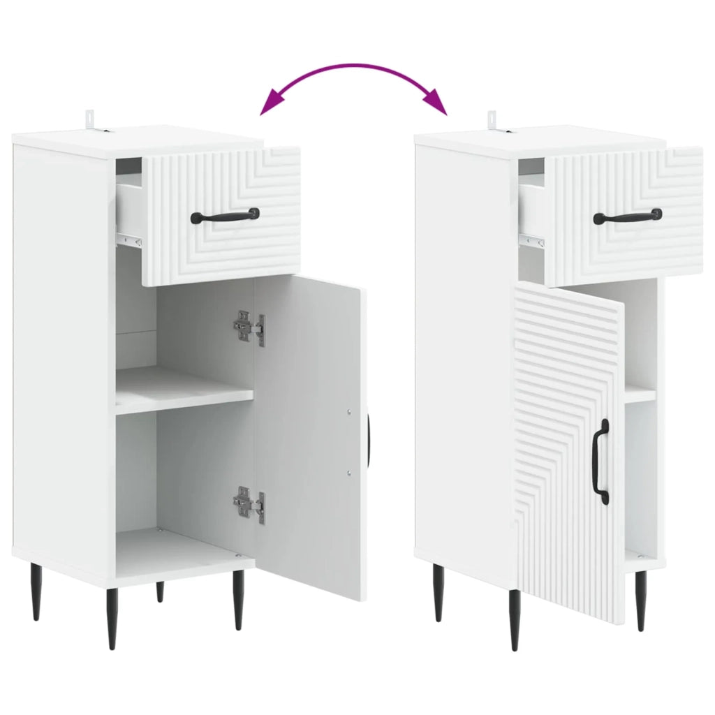 Mobiletto da Bagno HAARLEM Bianco 30 x 31 x 80 cm 896825