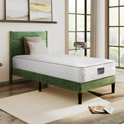 OKWISH Materasso in Schiuma Fredda 90×200 cm, Letto Singolo 7 Zone, Molle Insacchettate e H3, senza Materasso, in Poliestere, Bianco
