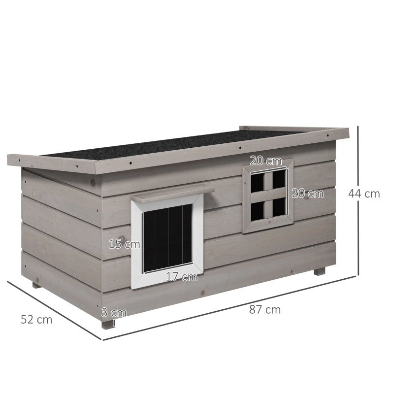 CASETTA PER GATTI rialzata 87 x 52 x 44 cm Legno Bianco/Grigio