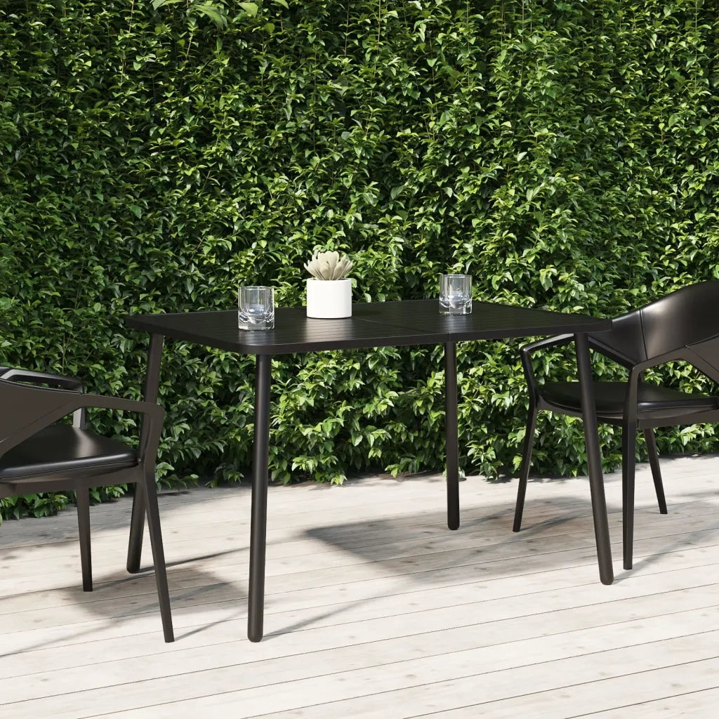 Tavolo da Giardino Antracite 110x80x71 cm Acciaiocod mxl 127381