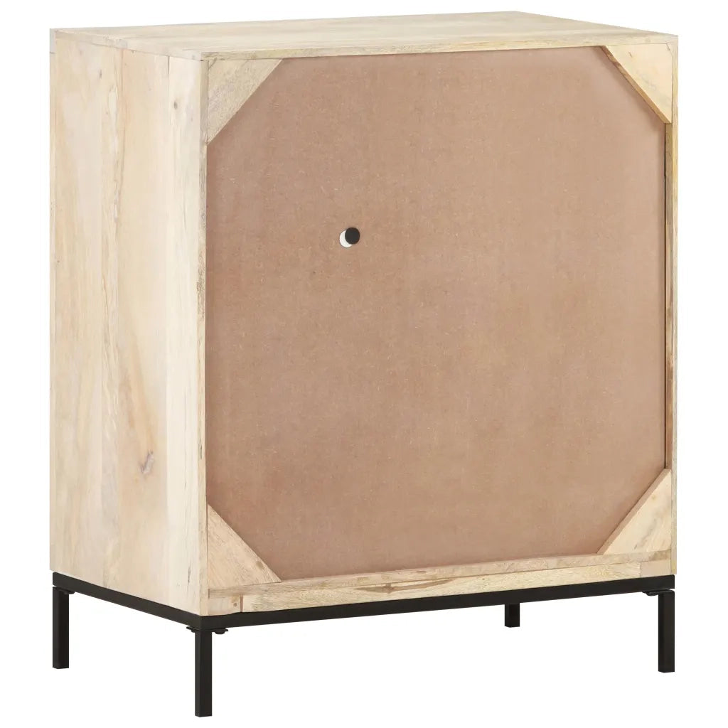 Credenza 60x35x70 cm Legno Massello di Mango e Canna Naturale 323508