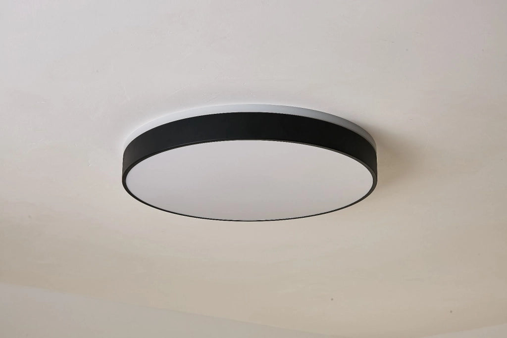 Plafoniera LED tonda Abigali Modern nera 60cm 60W 3000K