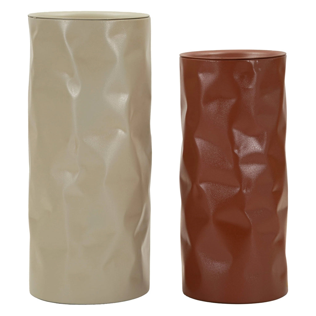 Ganipara, Tavolino da Salotto set da 2, 34x74x34h cm Rosso