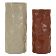 Ganipara, Tavolino da Salotto set da 2, 34x74x34h cm Rosso