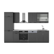 Vicco Cucina componibile Grigio scuro 300 cm , PL Marmo