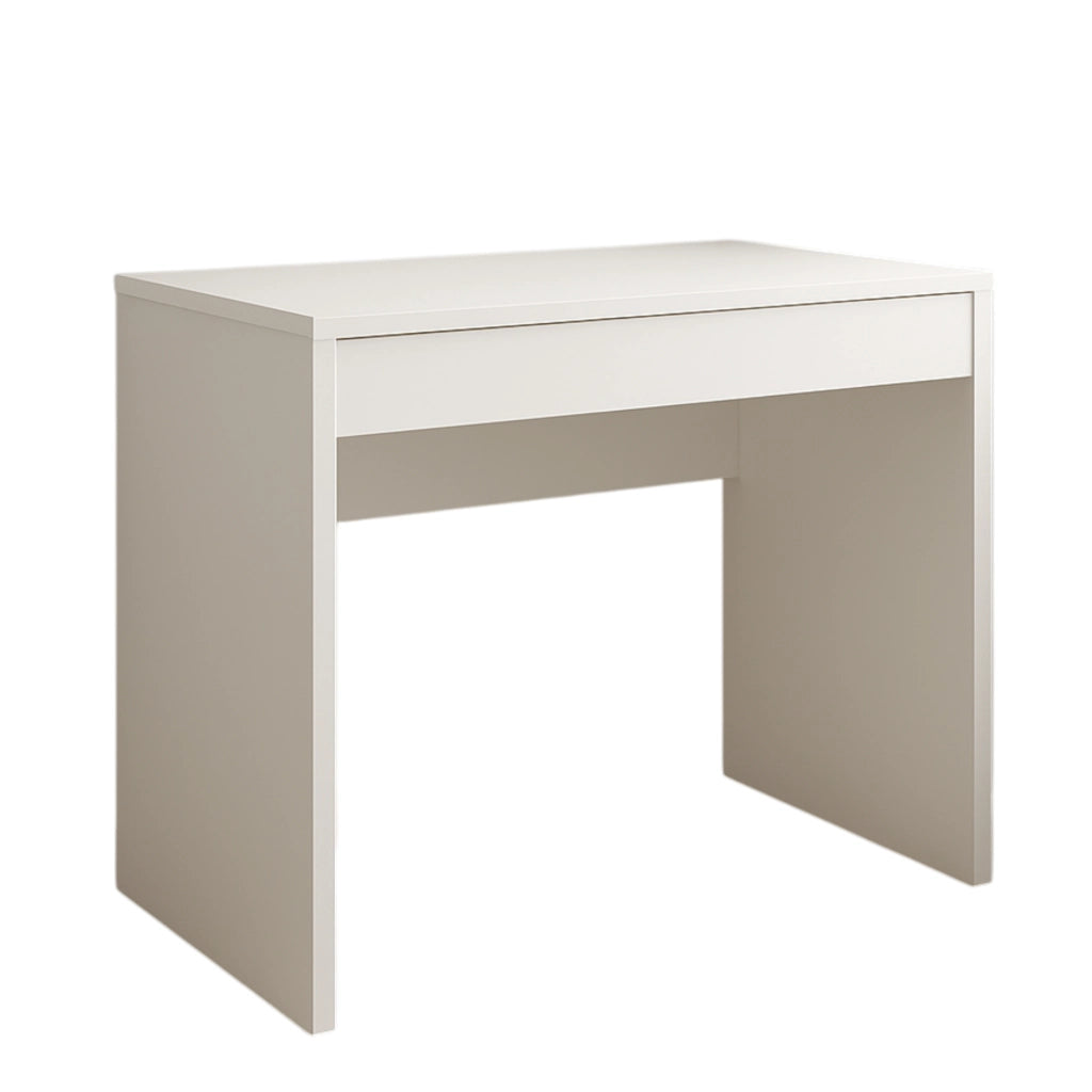 Scrivania FORDE - Spaziosa - Con cassetto - Bianca - Larghezza 75 cm, Altezza 75 cm, Profondit? 50 cm