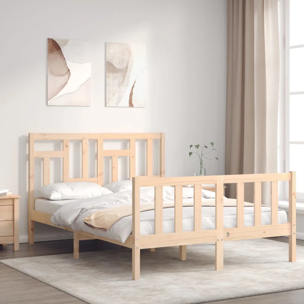 Giroletto senza Materasso-Struttura Letto 120x200 cm in Legno Massello di Pino 616758