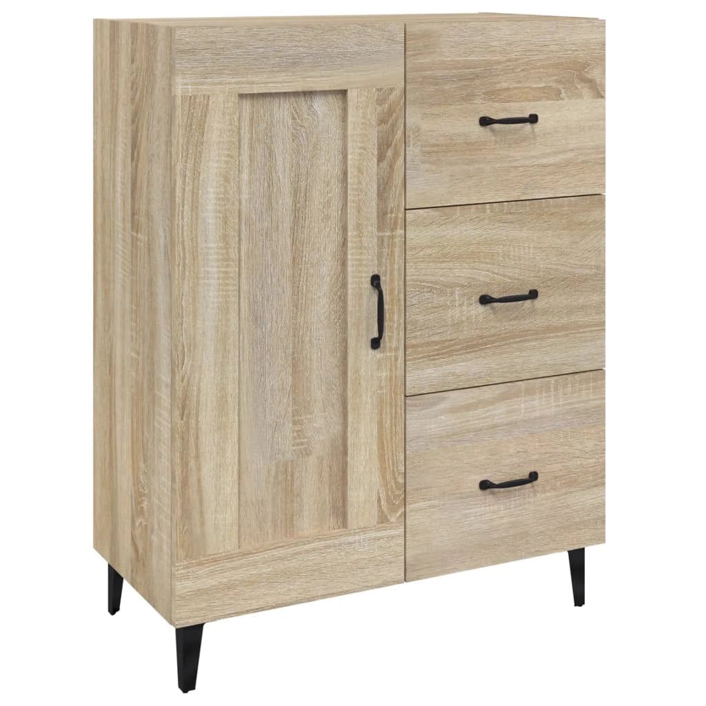 Buffet credenza cassettiera armadio mobile contenitore organizer cucina soggiorno rovere Sonoma 69,5 x 34 x 90 cm legno ingegnerizzato marrone 02_0031656