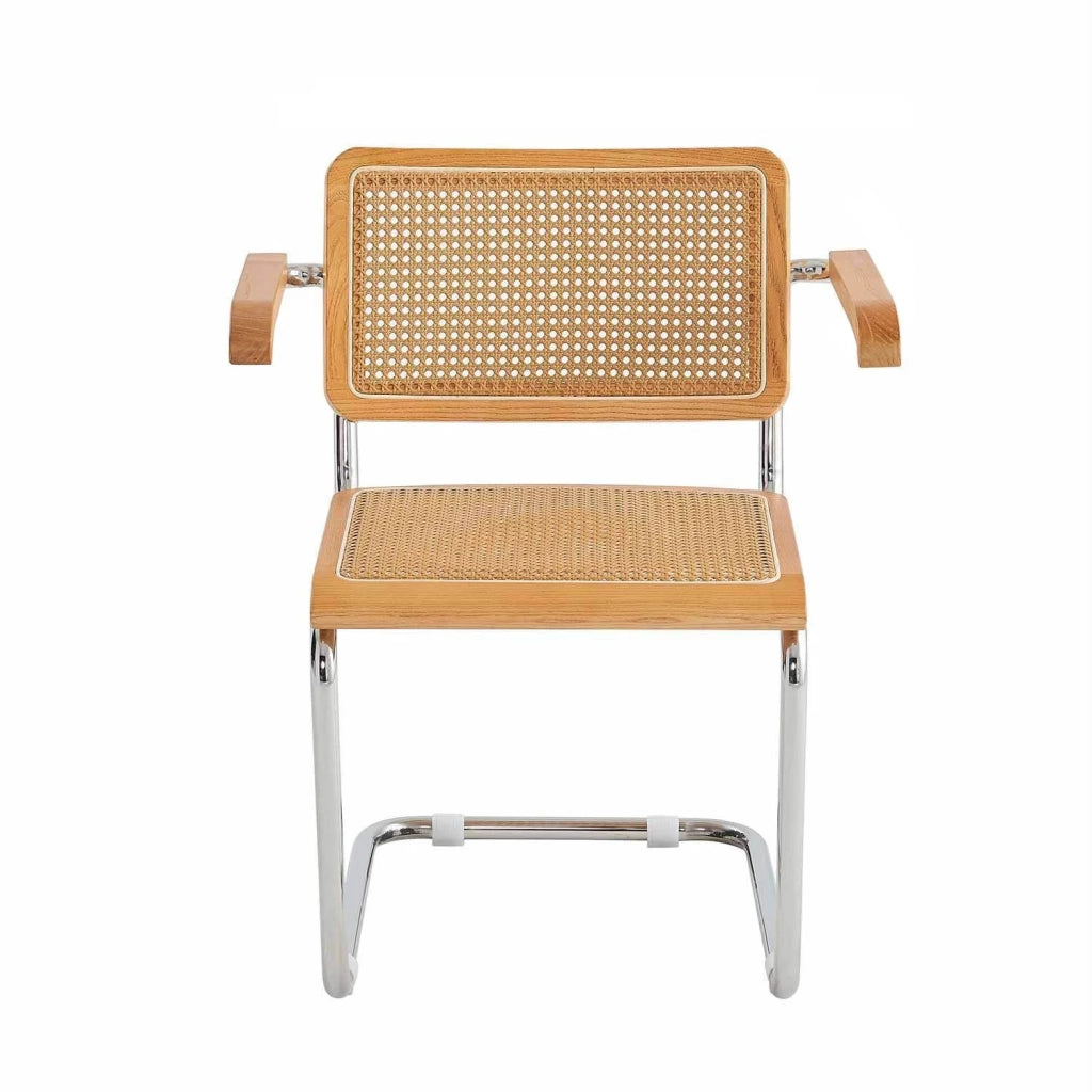 LÚZETE - SEDIA WEBSTER CON BRACCIOLI IN RATTAN PL COLORE NATURALE