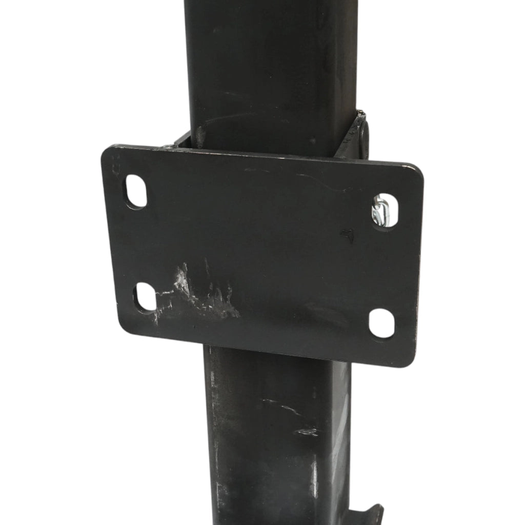 Piedino di supporto regolabile per rimorchio con manovella 65 cm, fissaggio laterale, carico massimo 4000 kg.