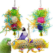 ONF3 - Foeragera Versnipperatore per Uccelli - Giocattolo Colorato per Uccelli - Ideale per Uccelli - Giocattolo per Pappagalli - Stimola lo Spazio di Caccia