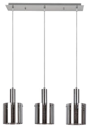 Lampada a sospensione Rabalux Donati 3xE27 cromo 120cm
