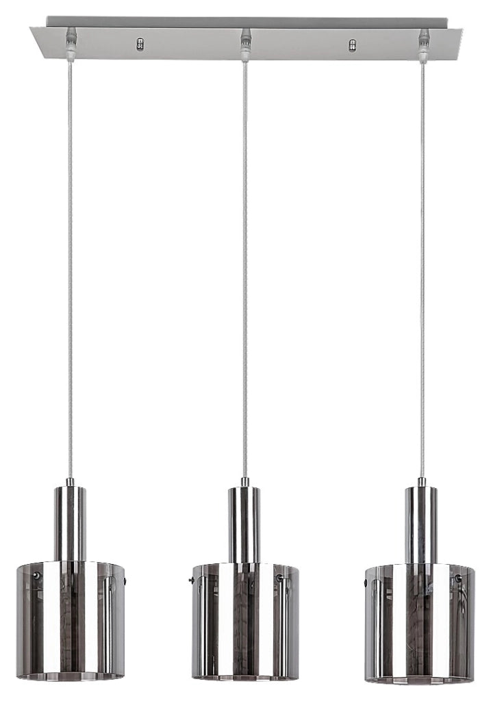 Lampada a sospensione Rabalux Donati 3xE27 cromo 120cm