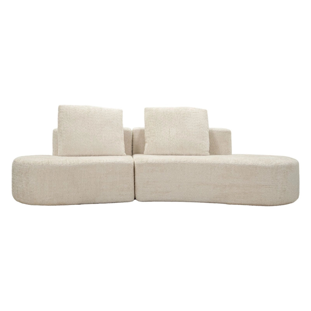 Divano Letto VKH1116, Bianco, Spugna, 238x92x78 cm