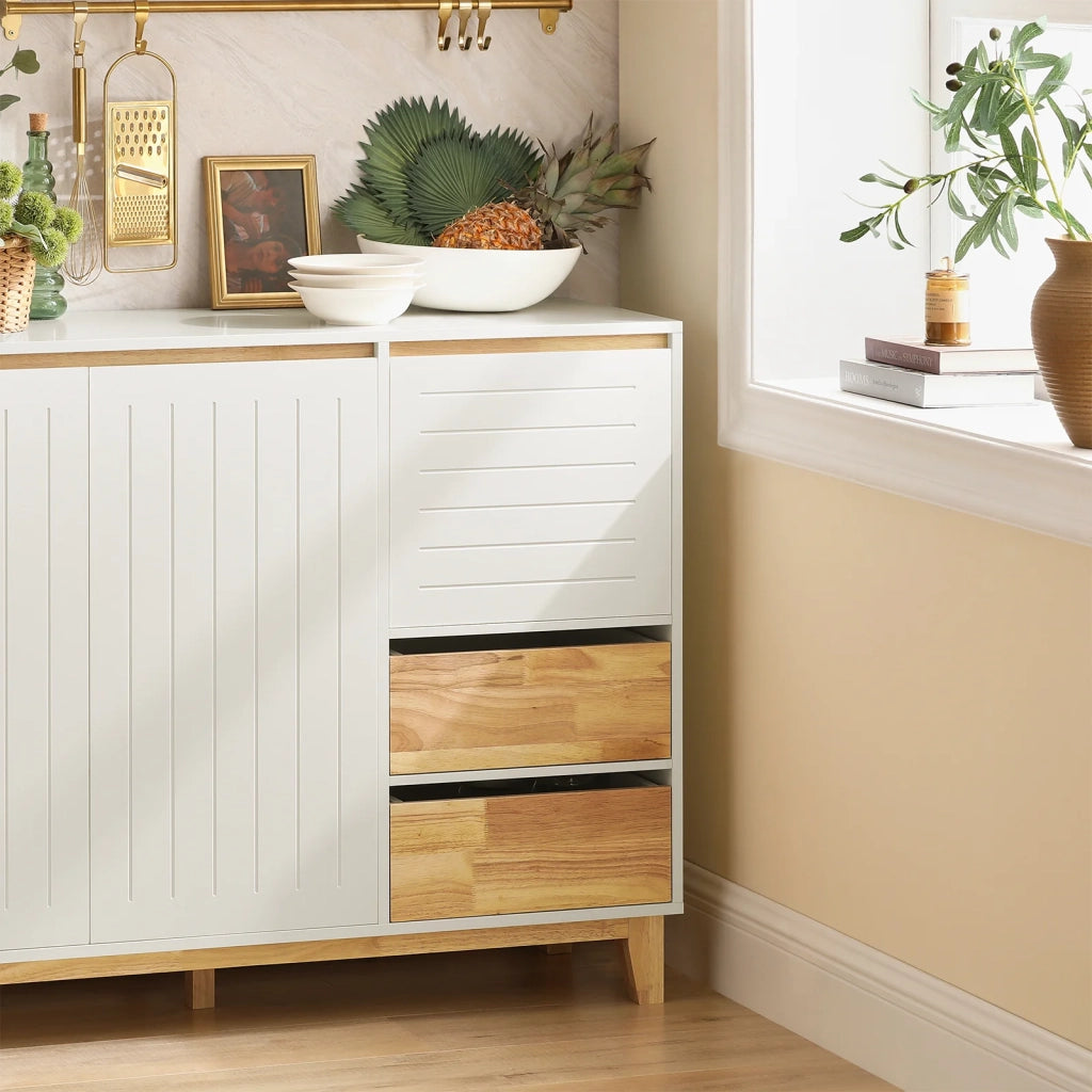Credenza Mobile da cucina Armadio cucina Mobile da ingresso Buffet Mobile laterale credenza bassa Mobile TV 120x40x90m FSB75-WN SoBuy