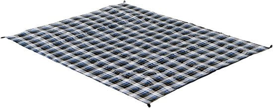 Pannello picnic leggero da viaggio - coperta per attività all'aperto - 350 g - 150 x 120 cm - azzurro a quadri