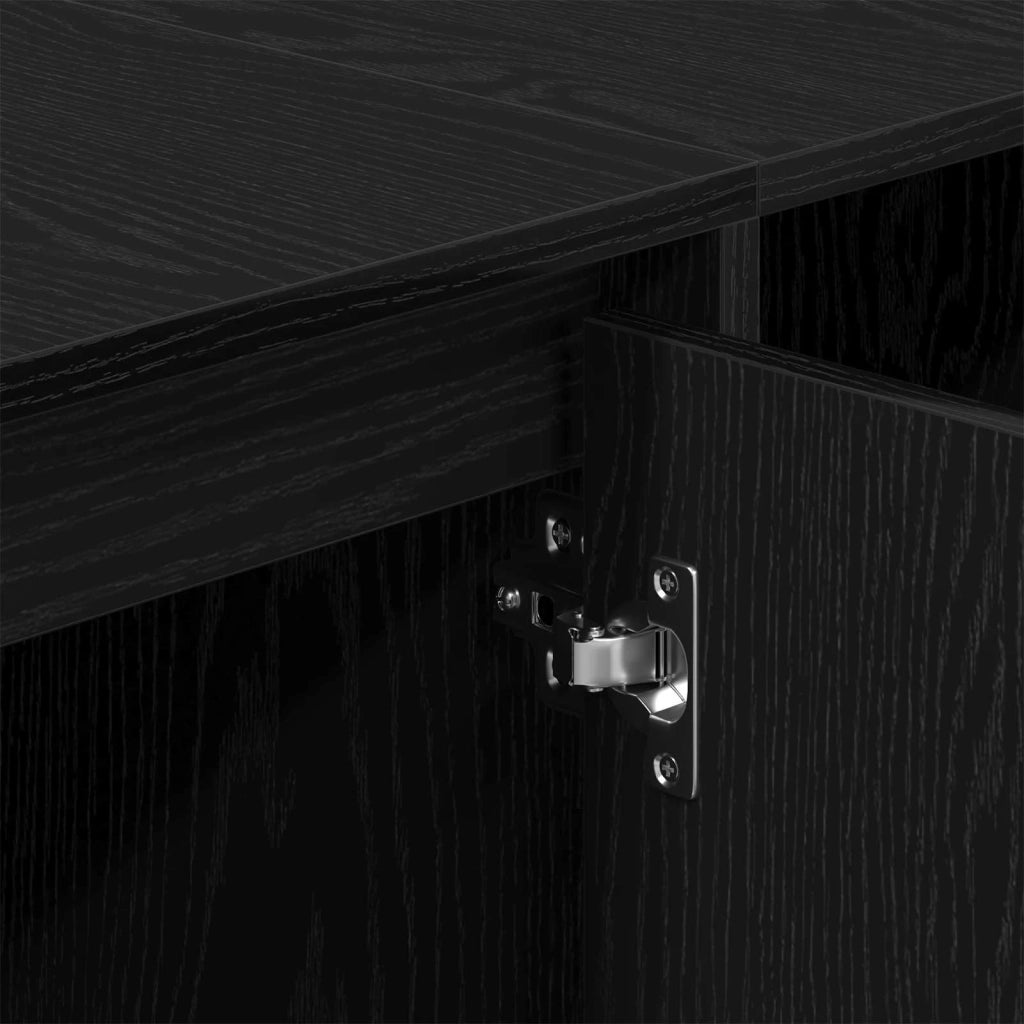 Mobile TV 130 x 35 x 50 cm Rovere Nero Legno ingegnerizzato 862710