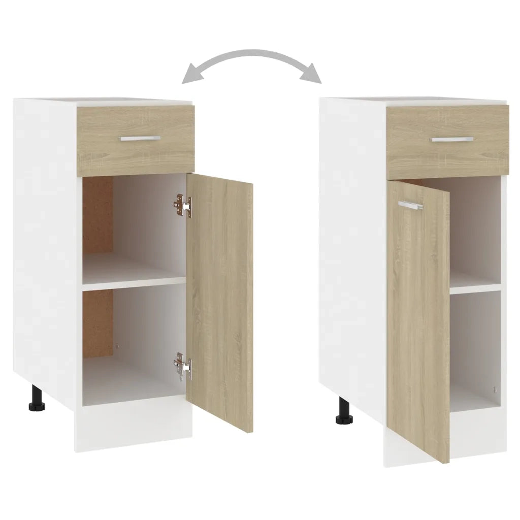 Mobiletto inferiore con cassetti ottimizzato per la cucina 30 x 46 x 81,5 cm legno composito rovere Sonoma 02_0047654