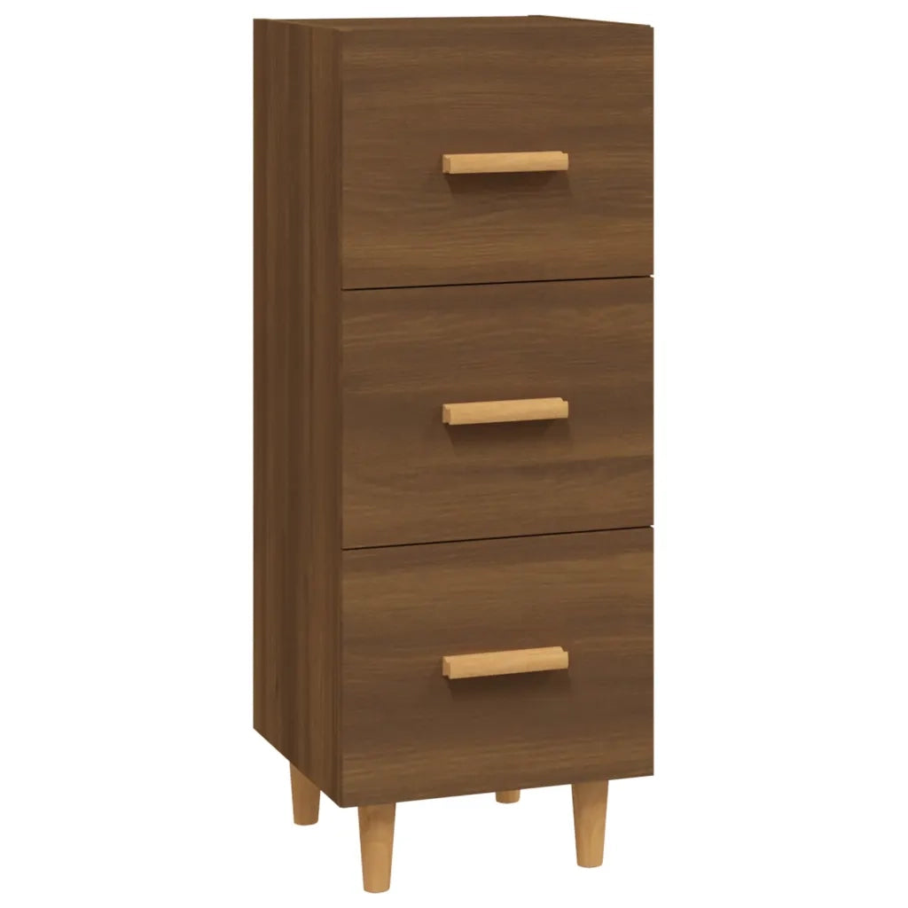 Credenza Rovere Marrone 34,5x34x90 cm in Legno Multistrato 817410