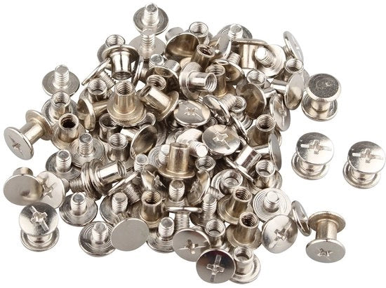 Viti a chiave Chicago per scrapbooking - verniciate - 50 pezzi - per riparazioni in pelle - accessori di fissaggio