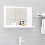 Specchio da Bagno-Specchio per Bagno Bianco 60x10,5x37 cm in Legno Multistrato