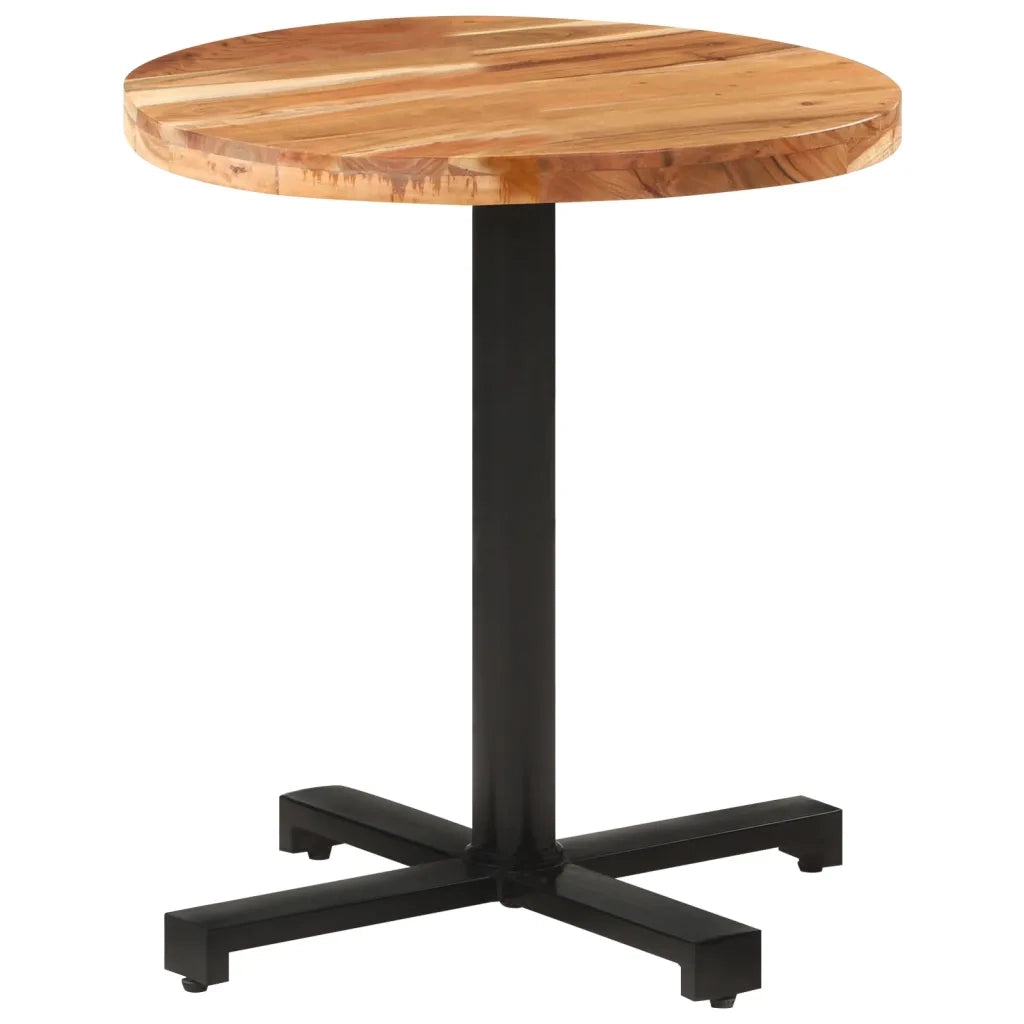 Tavolo da Bistrot Rotondo Ã˜70x75 cm Legno Massello di Acacia