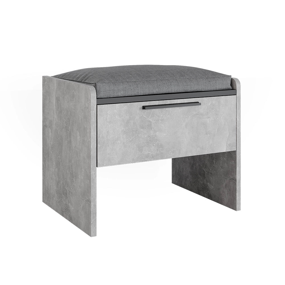 Vicco Panca per la sala da pranzo Calcestruzzo/antracite 53.5 x 41.1 cm con 1 cassetto