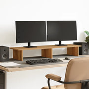 vidaXL Supporto per Monitor Rovere Artigianale 100x27x15 cm Truciolato