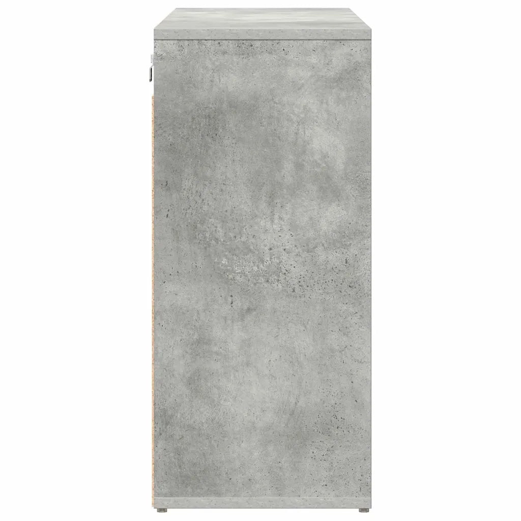vidaXL Scarpiera Grigio cemento 103 x 30 x 67 cm Legno multistrato