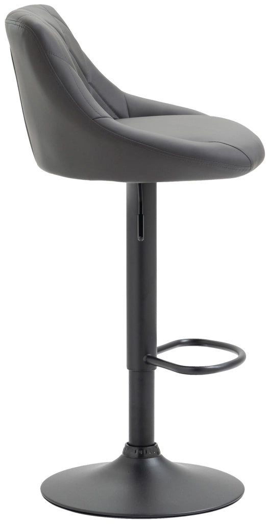 Sgabello Lazio in similpelle grigio,nero