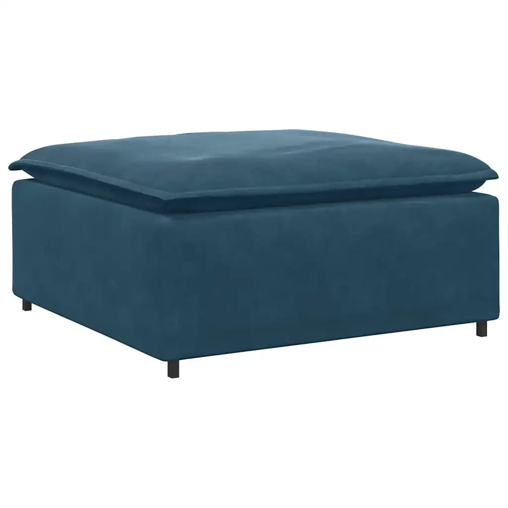 Divano da Giardino-Modulo Poggiapiedi Divano Modulare Blu 100x100x48 cm