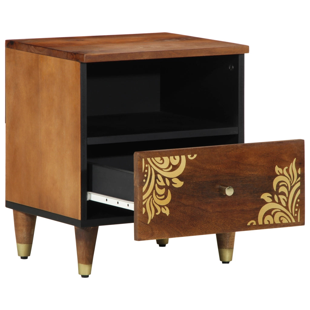 Comodini 2 pcs 40x33x46 cm Legno Massello Mango