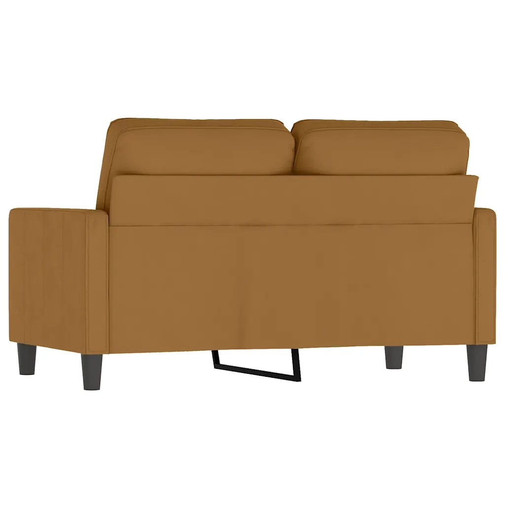 Divano | Divano da soggiorno | Sofa a 2 Posti marrone 120 cm in Velluto