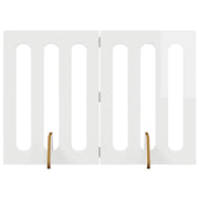 Recinto pieghevole per animali 2 pz Bianco Lucido CFW3410093