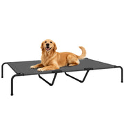 Lettino per Cani da Esterno Rialzato ¨C Xylo ¨C Struttura in Metallo Mesh Lavabile 152x94x23cm Grigio