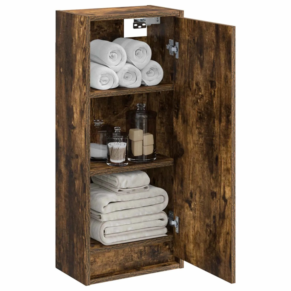 Mobile lavabo da parete Rovere Fumo 35 x 20 x 81 cm
