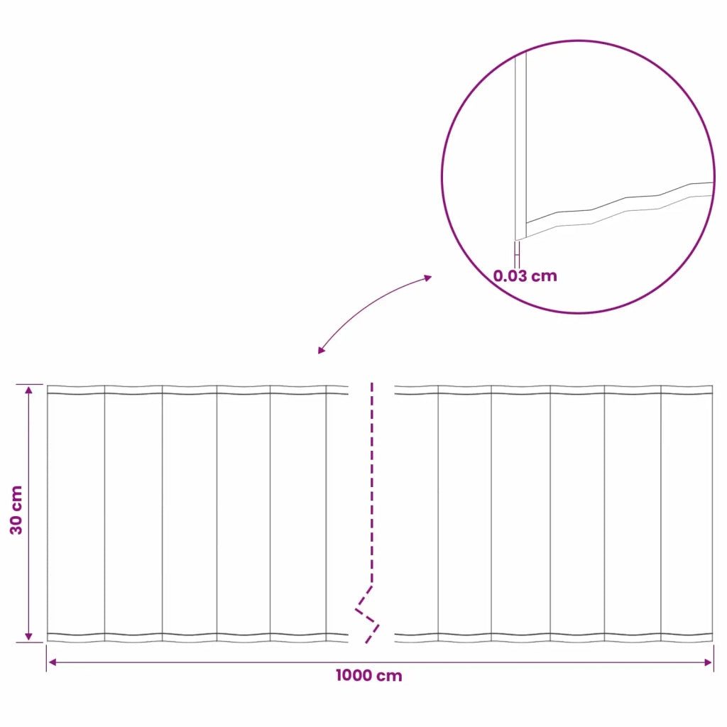 Bordura per Prato 10 m x 30 cm Acciaio zincato Argento 42030142