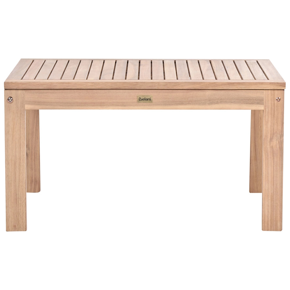 Set da giardino grigio in legno di acacia certificato con tessuto 4 posti con tavolino divano 2 sedie resistenti all'acqua e ai raggi UV