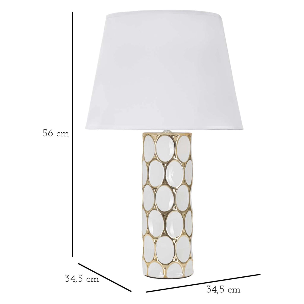 Badani, Lampada da Tavolo Necessaria 1 Lampadina, Bianco