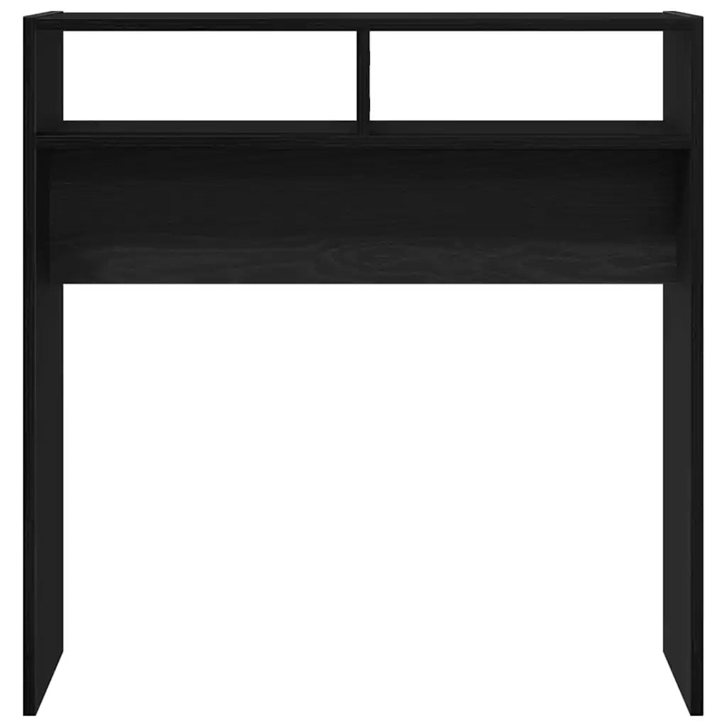 Tavolo consolle Rovere Nero 78 x 30 x 80 cm Legno multistrato 862659